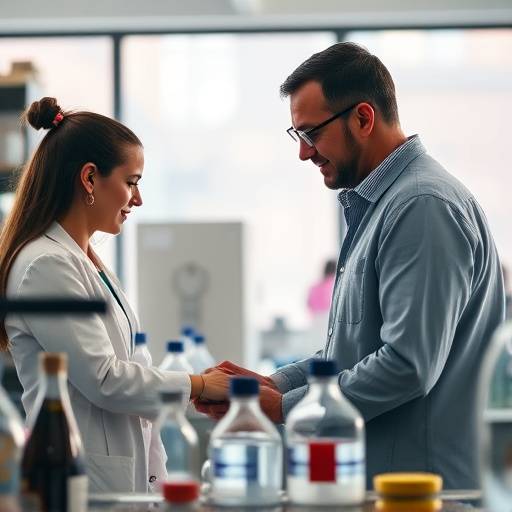 Instructora revisando el trabajo de un estudiante durante una sesión práctica